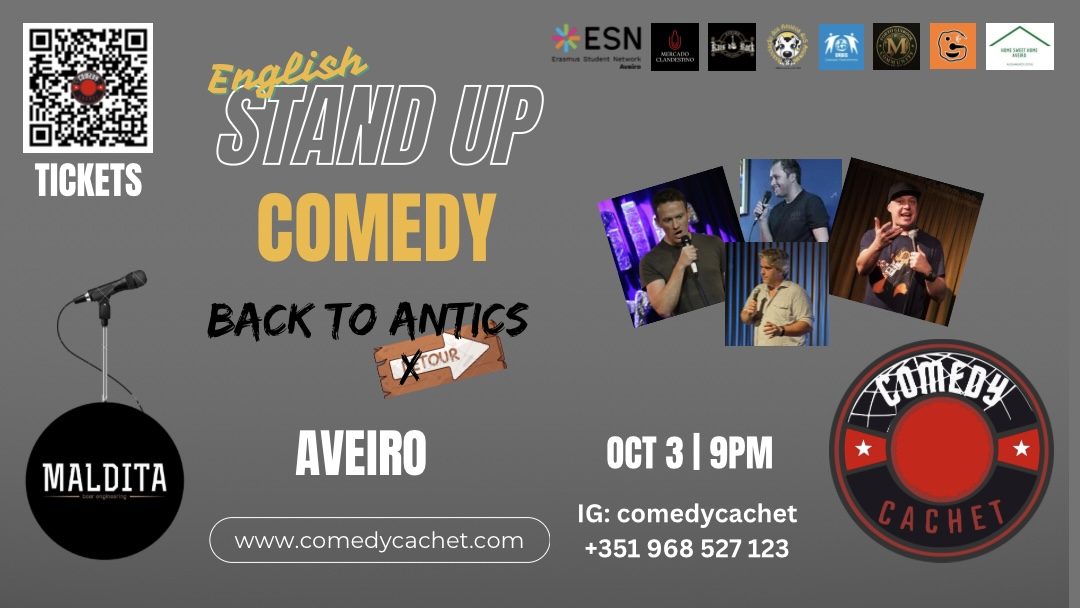 Stand Up Comedy – BACK TO ANTICS TOUR – Live in Aveiro